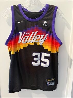 Nike Black Phoenix Suns 'The Valley' #35 Jersey with Sunset Gradient
